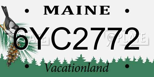 6YC2772 Maine License Plate