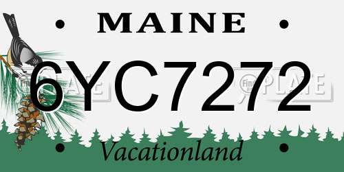 6YC7272 Maine License Plate