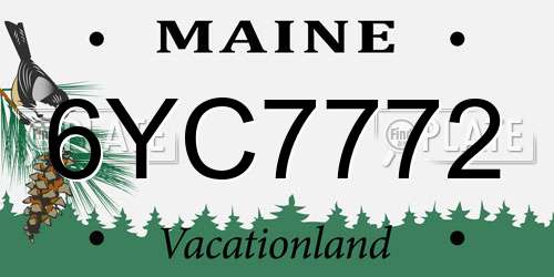 6YC7772 Maine License Plate