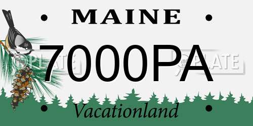 7000PA Maine License Plate
