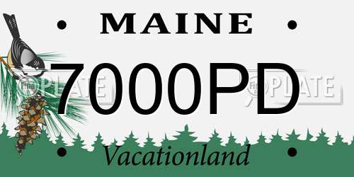 7000PD Maine License Plate