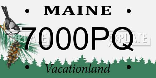7000PQ Maine License Plate