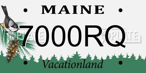 7000RQ Maine License Plate