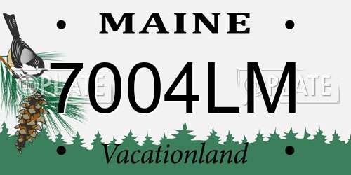 7004LM Maine License Plate