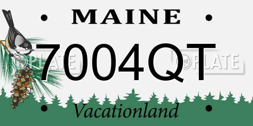 7004QT Maine License Plate