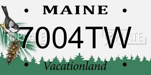 7004TW Maine License Plate