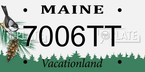 7006TT Maine License Plate