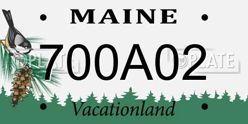 700A02 Maine License Plate