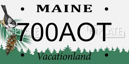 700AOT Maine License Plate