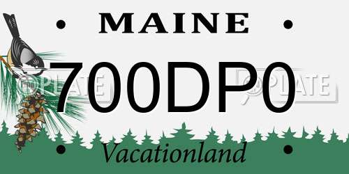 700DP0 Maine License Plate