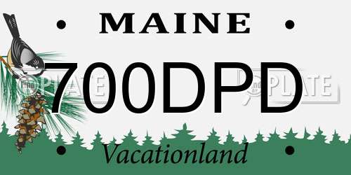 700DPD Maine License Plate