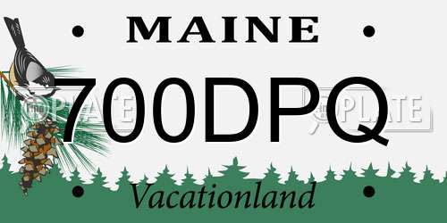700DPQ Maine License Plate