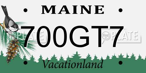 700GT7 Maine License Plate