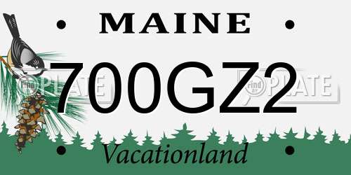 700GZ2 Maine License Plate