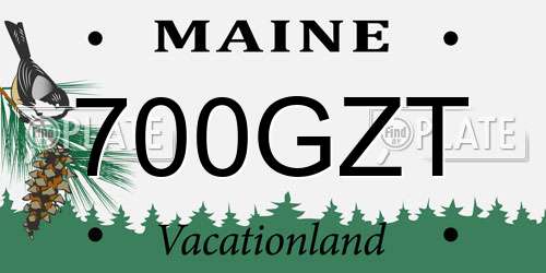 700GZT Maine License Plate