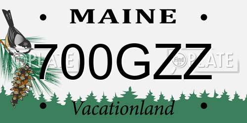 700GZZ Maine License Plate