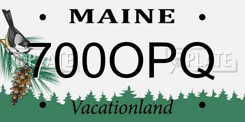 700OPQ Maine License Plate