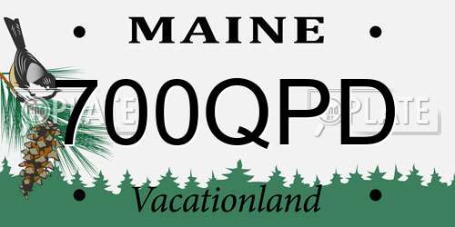 700QPD Maine License Plate