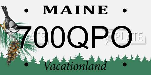 700QPO Maine License Plate