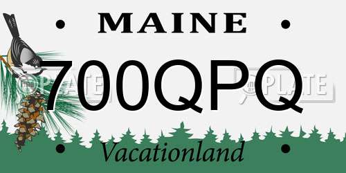 700QPQ Maine License Plate