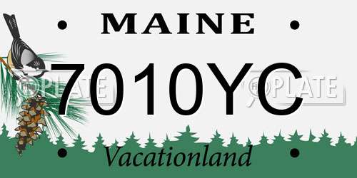 7010YC Maine License Plate