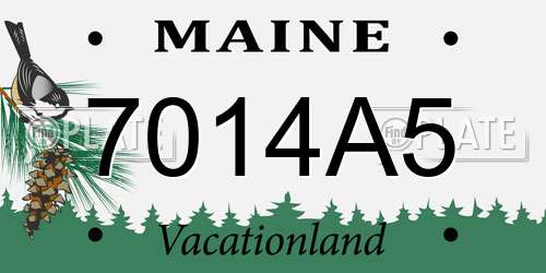 7014A5 Maine License Plate