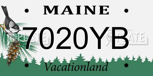 7020YB Maine License Plate