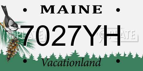 7027YH Maine License Plate