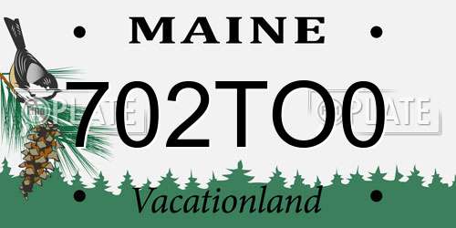 702TO0 Maine License Plate
