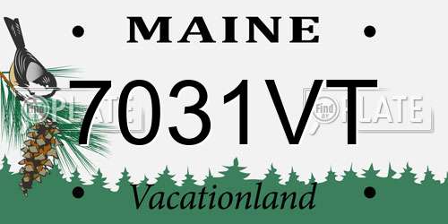 7031VT Maine License Plate