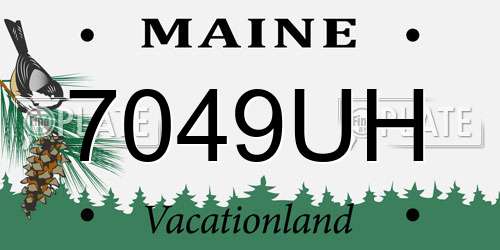 7049UH Maine License Plate