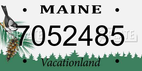 7052485 Maine License Plate