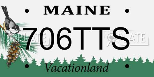706TTS Maine License Plate