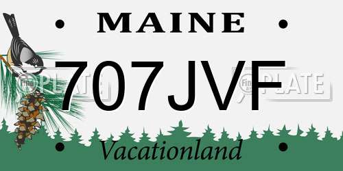 707JVF Maine License Plate