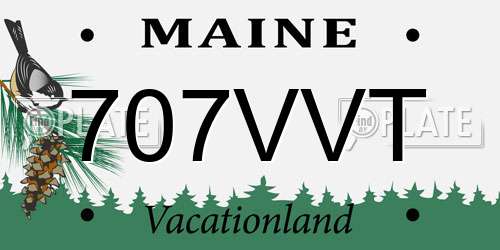 707VVT Maine License Plate
