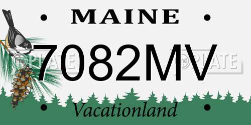7082MV Maine License Plate