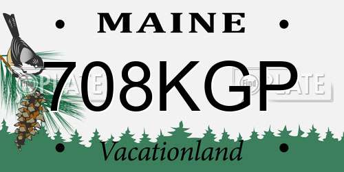 708KGP Maine License Plate