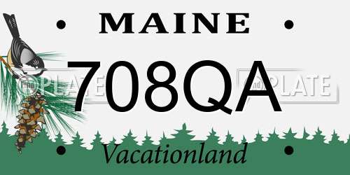 708QA Maine License Plate