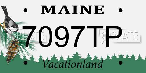 7097TP Maine License Plate