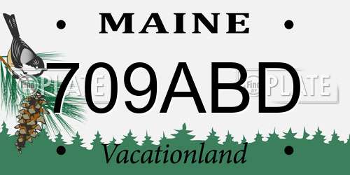 709ABD Maine License Plate