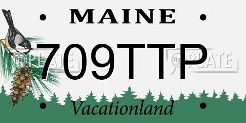709TTP Maine License Plate