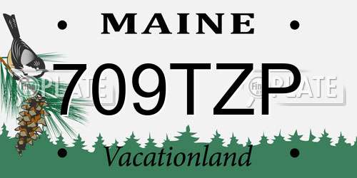 709TZP Maine License Plate
