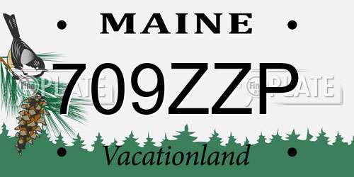 709ZZP Maine License Plate