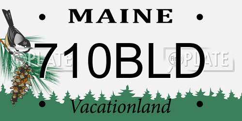 710BLD Maine License Plate