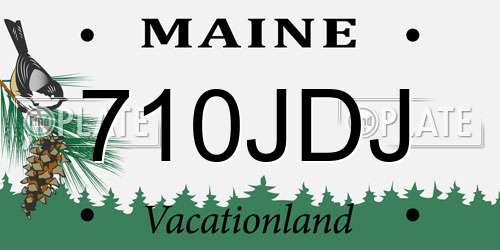 710JDJ Maine License Plate