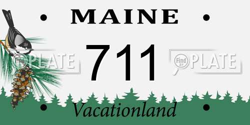 711 Maine License Plate