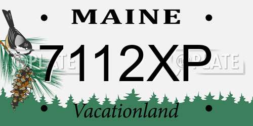7112XP Maine License Plate