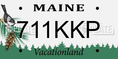 711KKP Maine License Plate