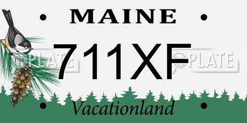711XF Maine License Plate