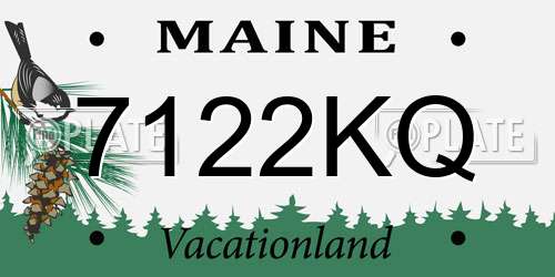 7122KQ Maine License Plate